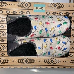 Toms Birch Slip On Shoes Glow in the Dark Lights Christmas Festive Men’s 7